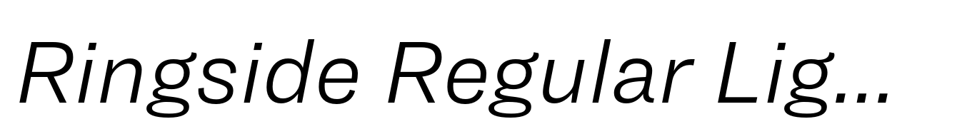 Ringside Regular Light Italic